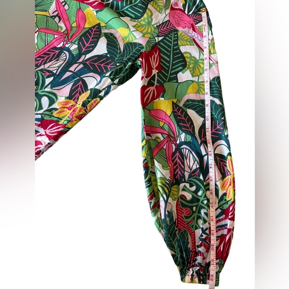 Boden Heather Parrot Print Blouse Size 2 Palm Leaf Paradise Jungle Long Sleeve - Picture 9 of 16